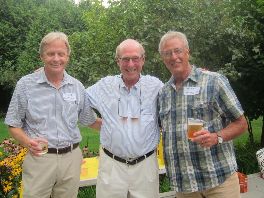 Richard Campbell, Brian Keating, and Frank Dorchester at the Class of 1965 the class picnic