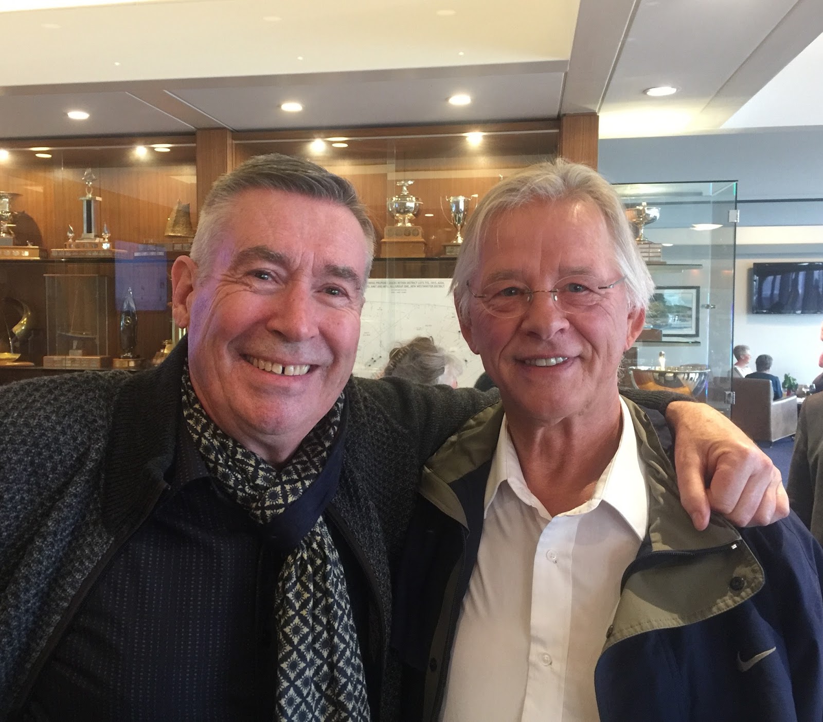 John Sorel and George Koslowski at the Class of 1965 a shared 70th birthday